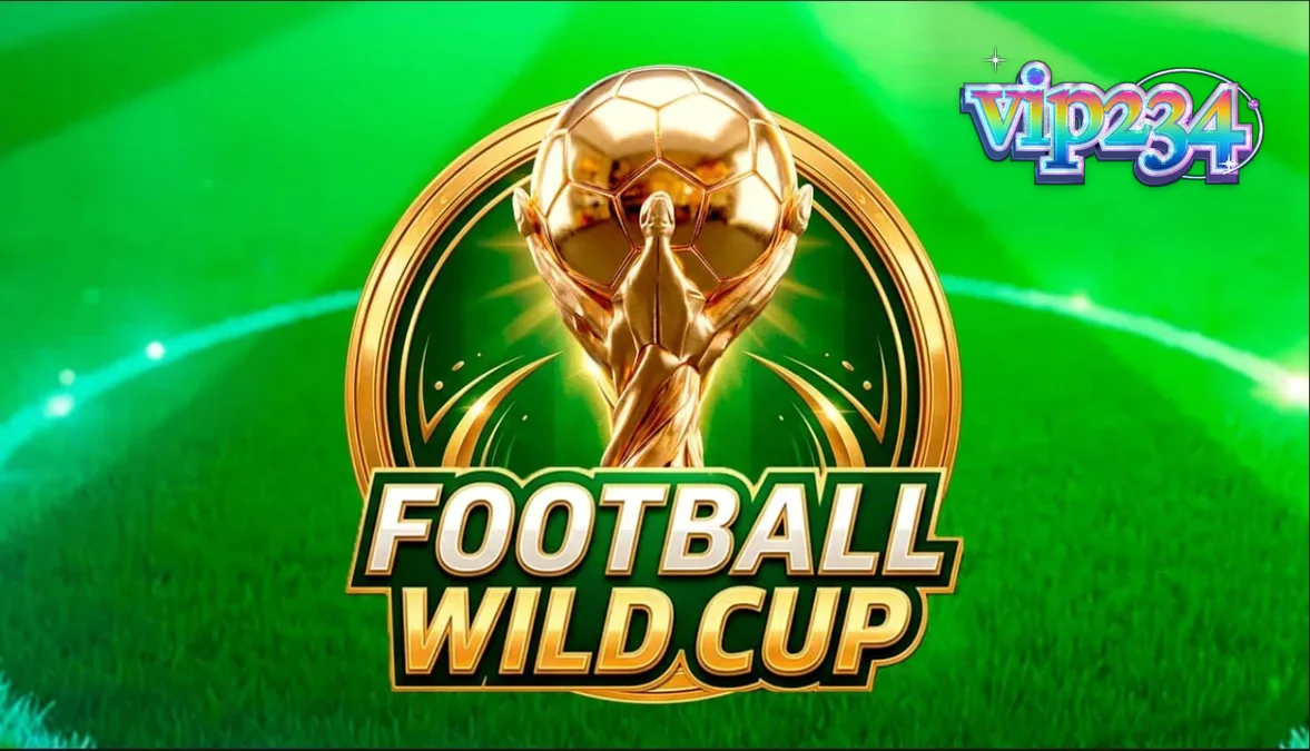 Interface do jogo Football Wild Cup com tema de estádio